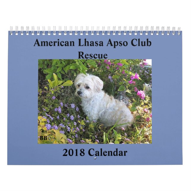 Calendario del rescate 2018 de Lasa Apso (Tapa)
