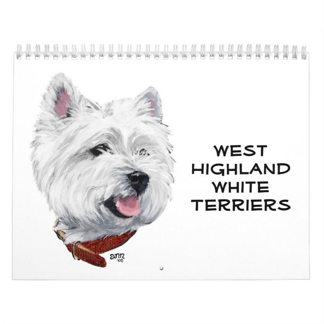 Calendario del Terrier Blanco de las Tierras Altas (Tapa)