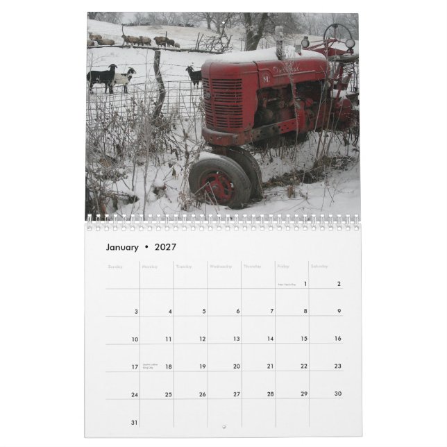 Calendario del tractor: Tractores clásicos (2013) (Jan 2027)