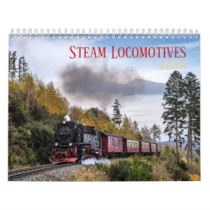Calendario del tren de locomotora de vapor