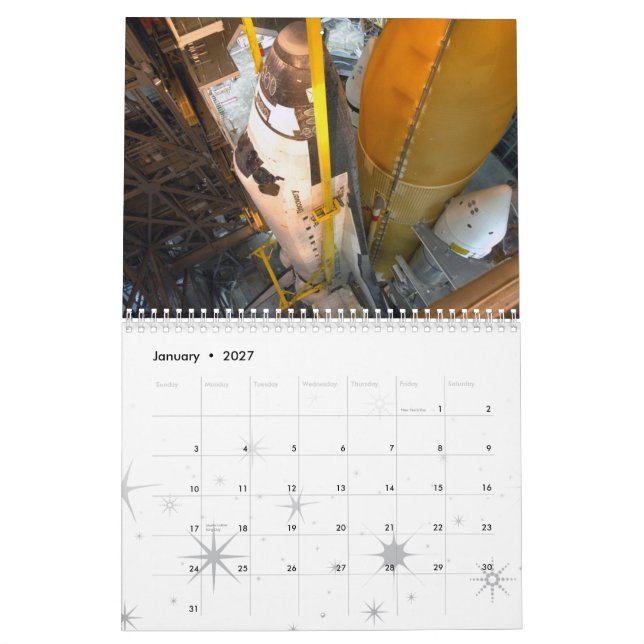 Calendario del tributo de la NASA (Jan 2027)