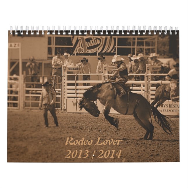 Calendario del vaquero del rodeo (Tapa)