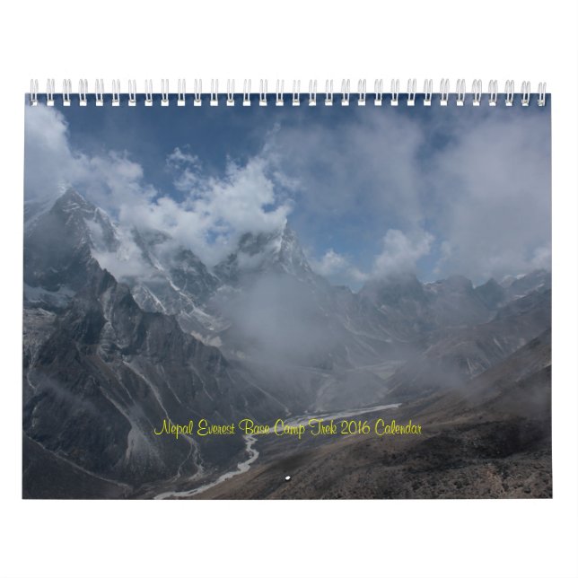 Calendario del viaje 2016 del campo bajo de Nepal (Tapa)