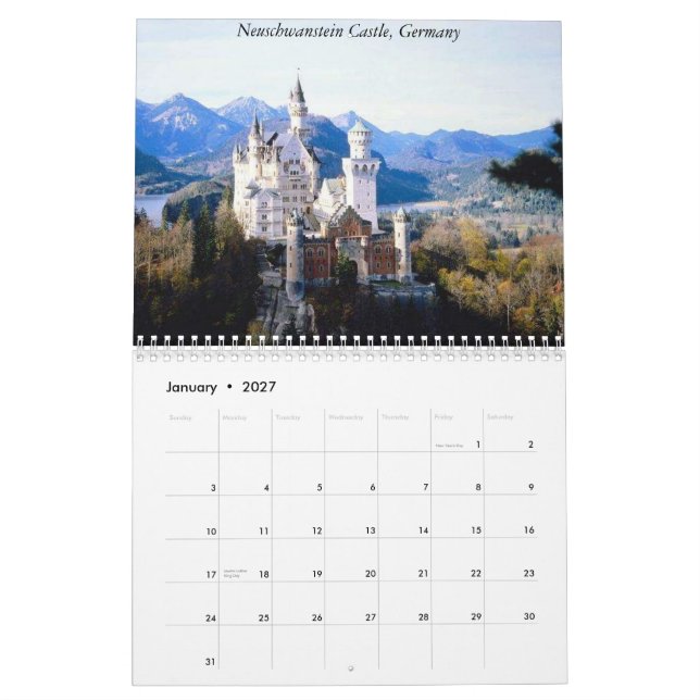 Calendario del viaje de Europa 2015 (Jan 2027)