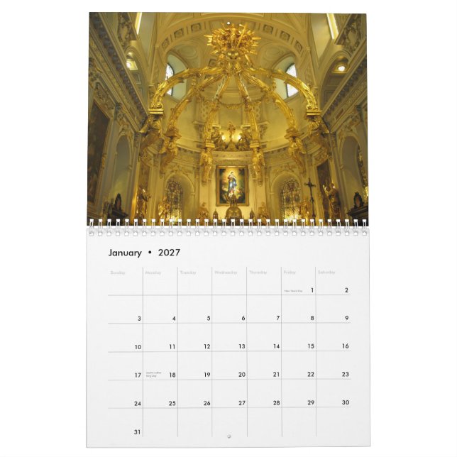 Calendario del viaje de la ciudad de Quebec Canda (Jan 2027)