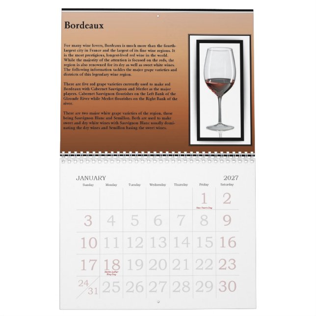 Calendario del vino 2010 (Jan 2027)