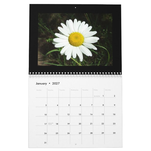 Calendario del Wildflower de Idaho (Jan 2027)