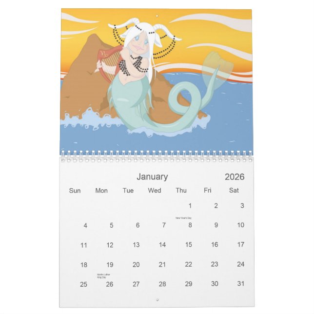 Calendario del zodiaco (Jan 2026)