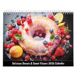 Calendario Delicious Donuts & Sweet Flavors 2026 Calendar