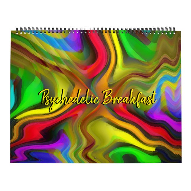 Calendario Desayuno psicodélico Trippy Resumen Arte (Tapa)