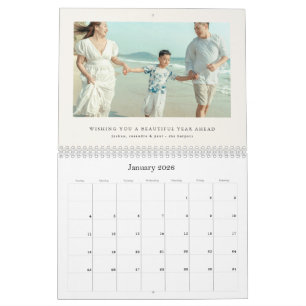 Calendario Deseándole un hermoso año por delante Foto familia