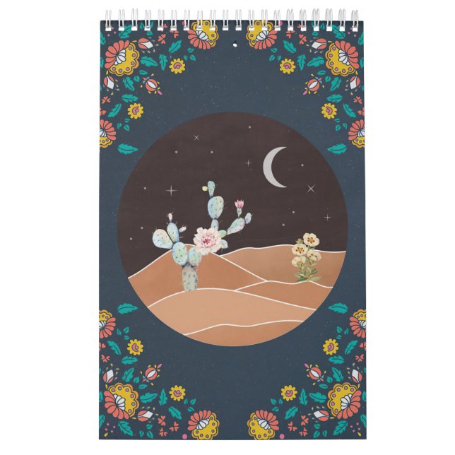 Calendario Desierto De Cactus Y Flores (Tapa)