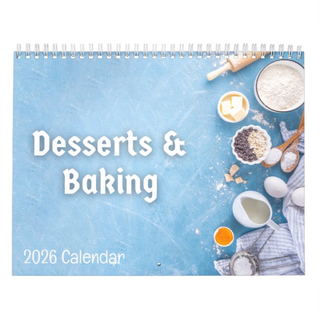 Calendario Desserts & Baking 2026 Calendar (Tapa)