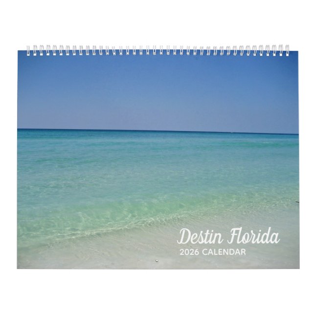 Calendario Destin Florida Beach Photography Seaside 2026 Wall (Tapa)