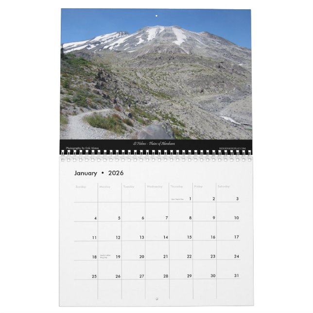 Calendario Destinos de la bici de montaña (Jan 2026)