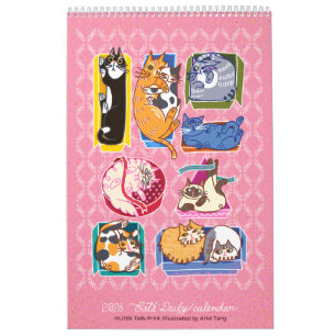 Calendario diario de gatos ilustrado por un artist