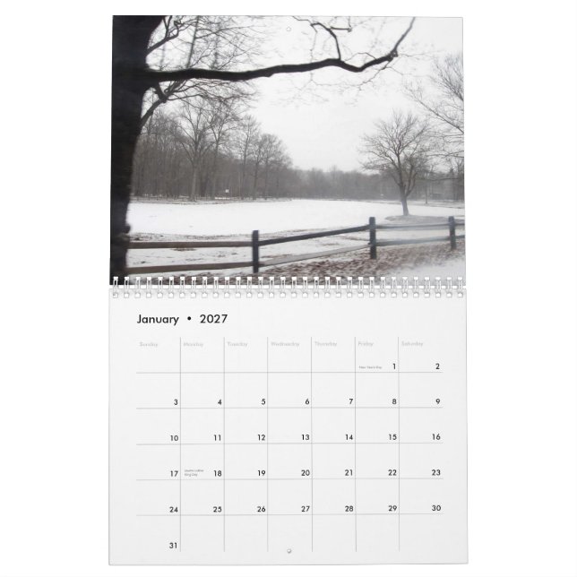 Calendario DIARIO de la FOTO 2010 de LONG ISLAND (Jan 2027)