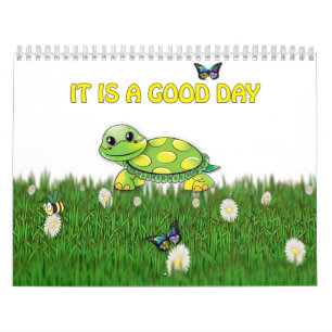 Calendario Dibujo Adorable de Niños Animales Bebés Guardería