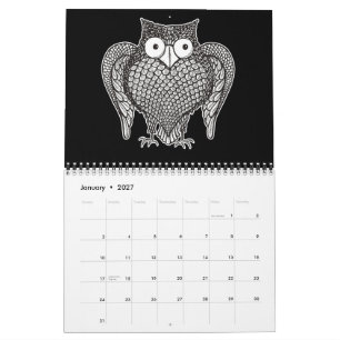 Calendario Dibujo animado de búho