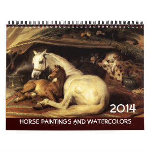 Calendario Dibujos de pinturas HORSES BELLA ARTES COLLECTION 