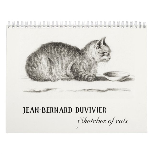 Calendario Dibujos del gato antiguo de Jean Bernard Duvivier (Tapa)