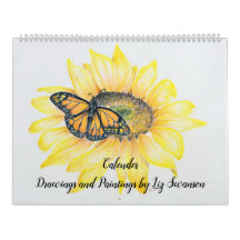 Calendario - Dibujos y pinturas de Liz Swanson