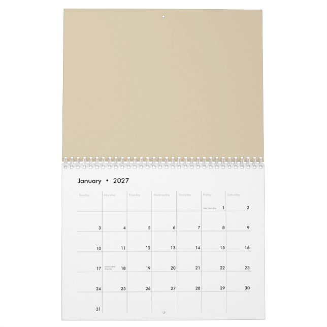 Calendario Dicha Botánica (Jan 2027)