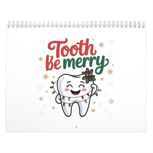 Calendario Diente Sean Merry Funny Dental Dentist Navidades (Tapa)
