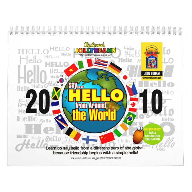 Calendario Diga HOLA de alrededor del mundo (Tapa)