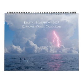 Calendario Digital Blasphemy 2027 de pared de 12 m