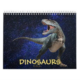 Calendario Dinosaurios Dark Shiny Sky Hermoso Muro