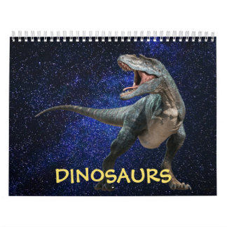 Calendario Dinosaurios Dark Shiny Sky Hermoso Muro