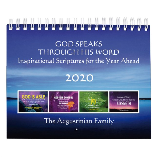 Calendario DIOS HABLA Inspiradora Biblia Verses Año 2020 (Tapa)