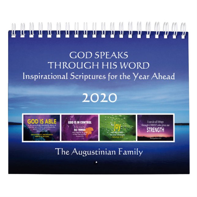 Calendario DIOS HABLA Inspiradora Biblia Verses Año 2020 (Tapa)