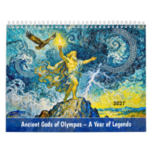 Calendario Dioses Antiguos del Olimpo - Un Año de Leyendas