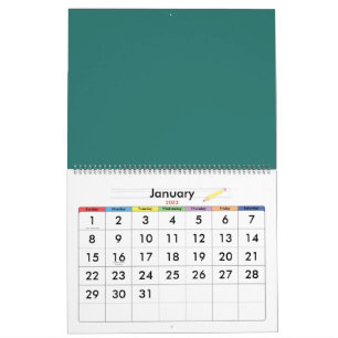 Calendario diseño abstracto vintage dibujado a mano