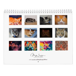 Calendario Diseño artístico fotográfico de gatos cútricos