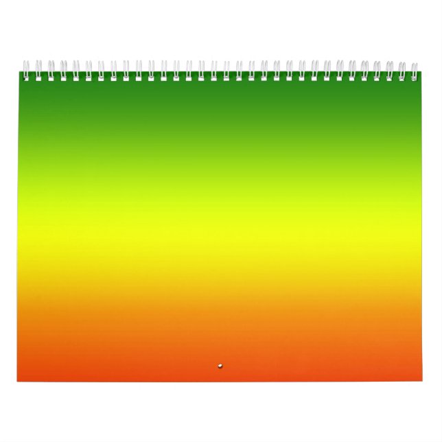 Calendario Diseño de bandera arco iris de reggae (Tapa)