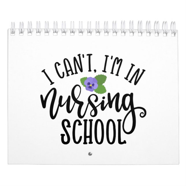 Calendario Diseño de enfermera no puedo estar en la escuela d (Tapa)