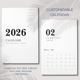 Calendario Diseño de Lujo Simple