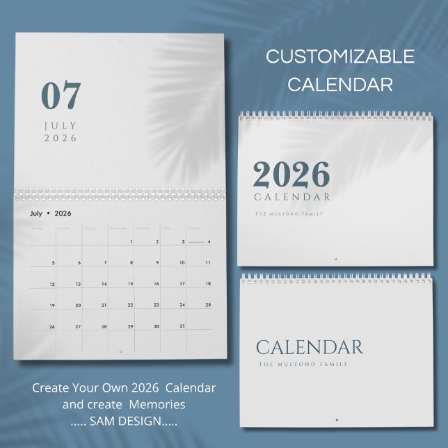 Calendario Diseño de Lujo Simple (Subido por el creador)