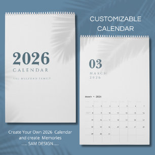 Calendario Diseño de Lujo Simple