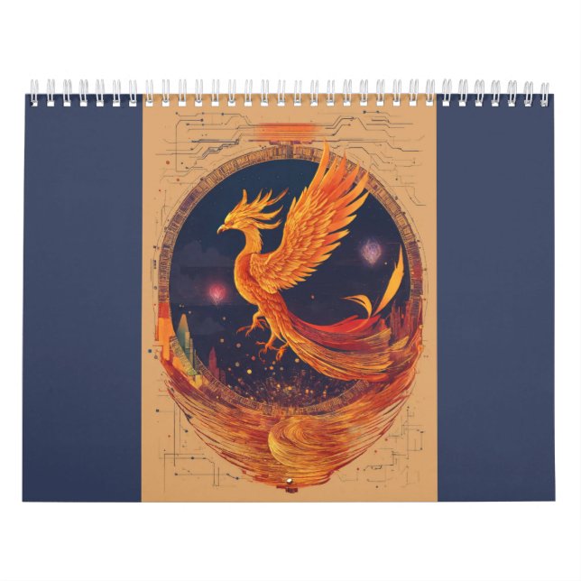 Calendario "Diseño de tatuaje fenix celestial (Tapa)