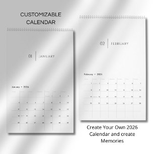 Calendario Diseño Elegante y Limpio