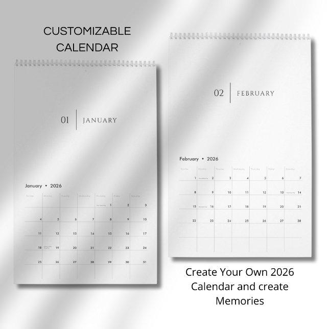 Calendario Diseño Elegante y Limpio (Subido por el creador)