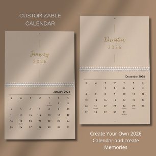 Calendario Diseño Elegante y Limpio