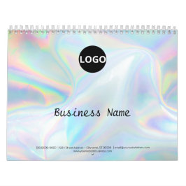 Calendario Diseño holográfico minimalista y elegante