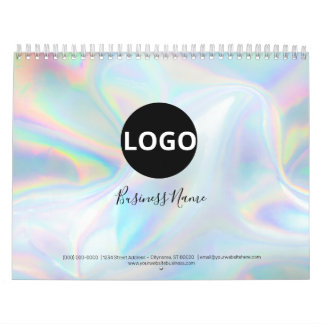 Calendario Diseño holográfico minimalista y elegante
