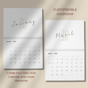 Calendario Diseño minimalista limpio