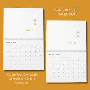 Calendario Diseño minimalista limpio